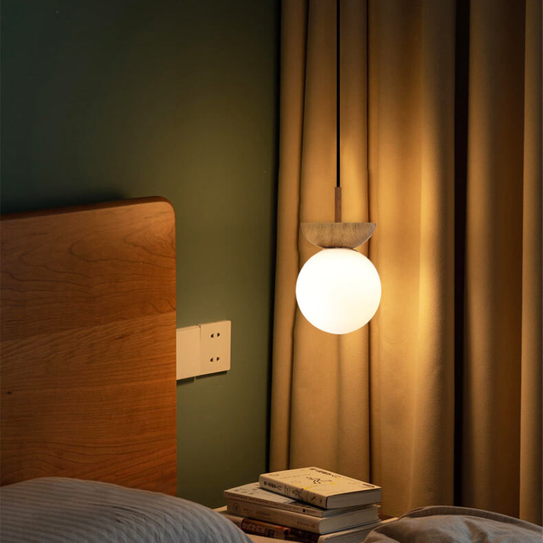 Glass globe ceiling lamp