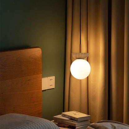 Glass globe ceiling lamp