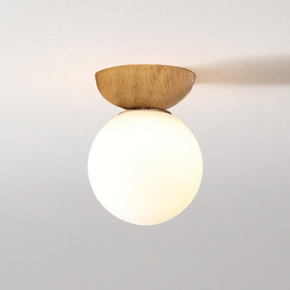 Glass globe ceiling lamp