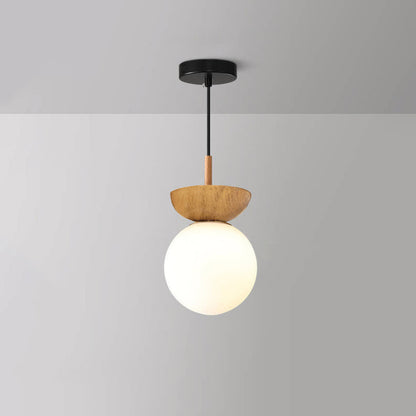 Glass globe ceiling lamp