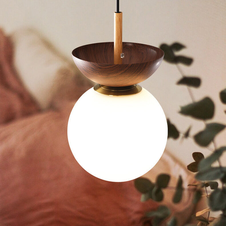 Glass globe ceiling lamp