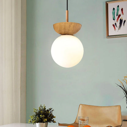 Glass globe ceiling lamp
