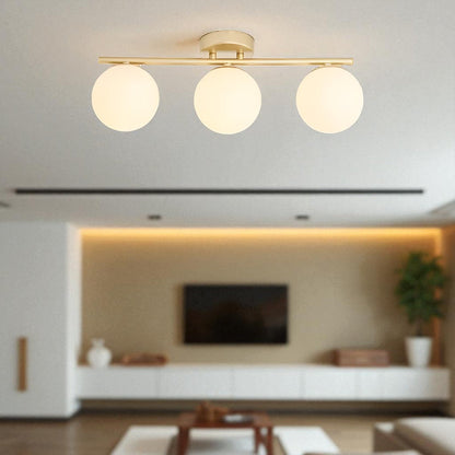 Glass ball ceiling lamp