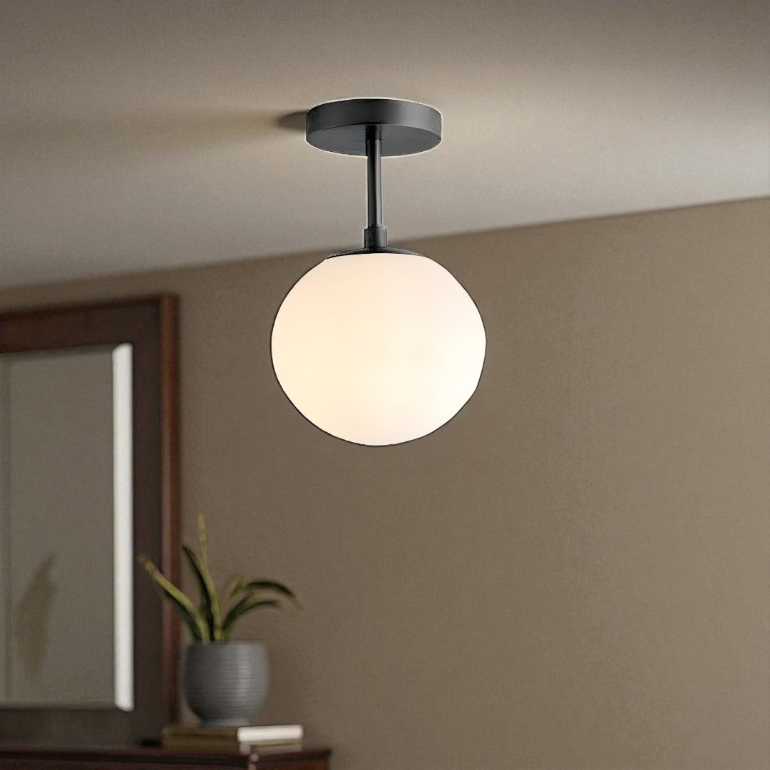 Glass ball ceiling lamp