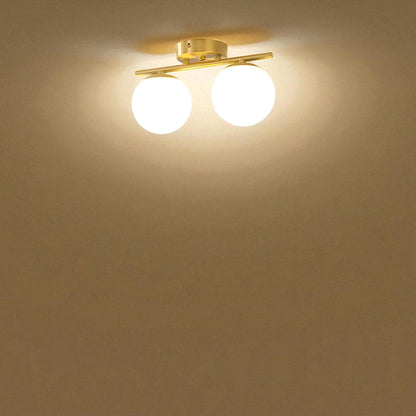 Glass ball ceiling lamp