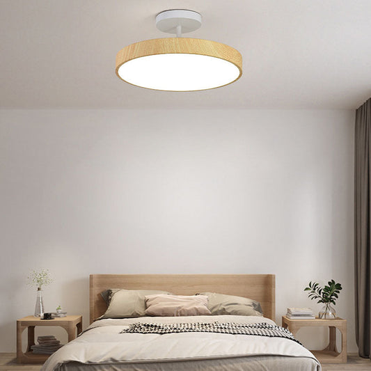 Lampa sufitowa LED drewnopodobna