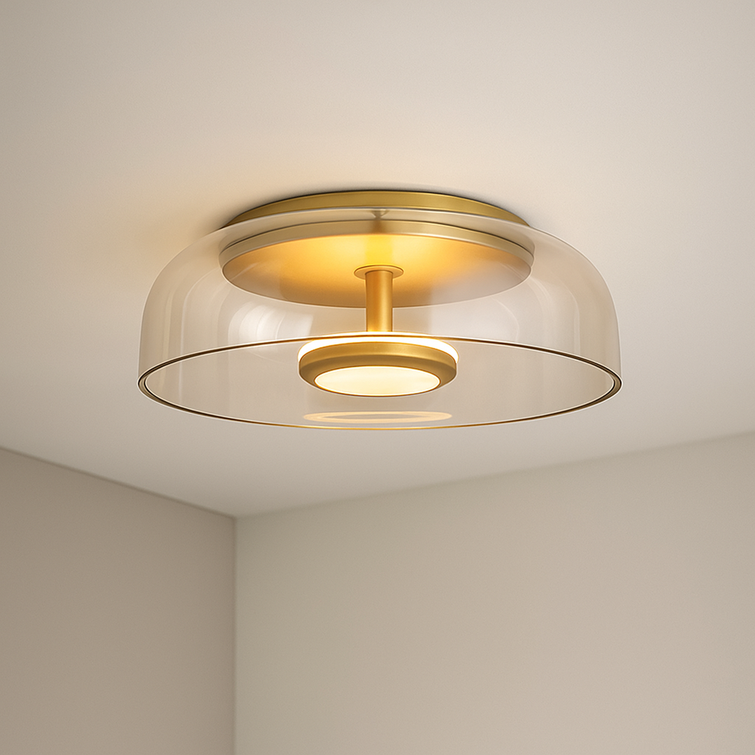 Plafonnier LED en verre