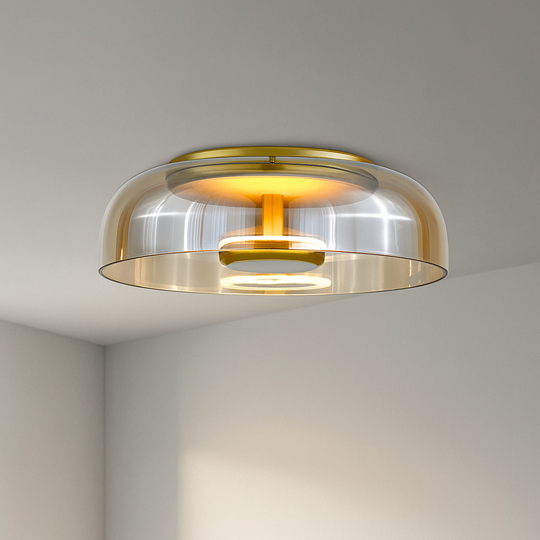 Plafonnier LED en verre