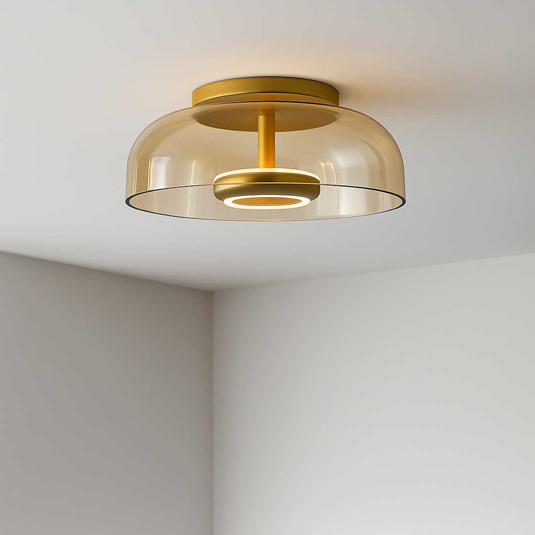 Plafonnier LED en verre