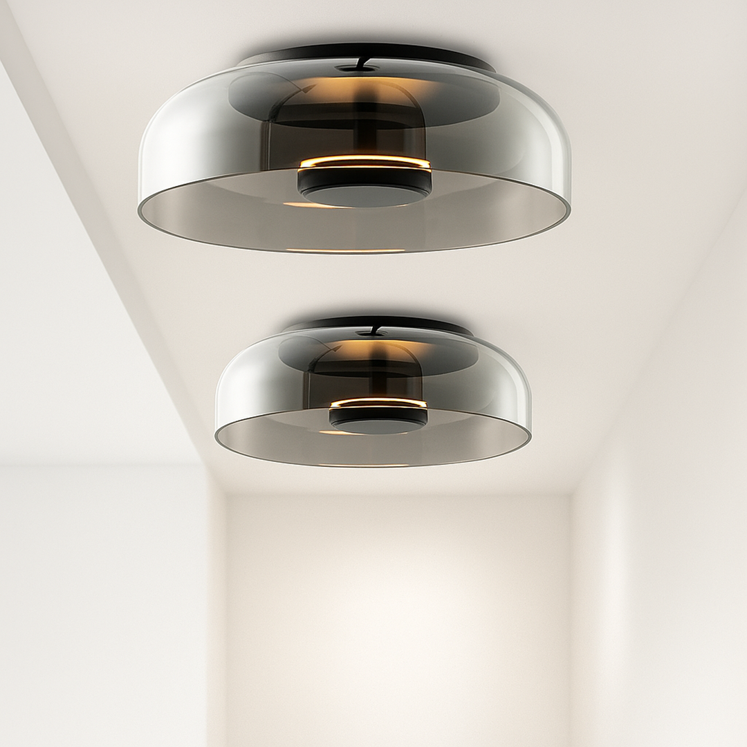 Plafonnier LED en verre