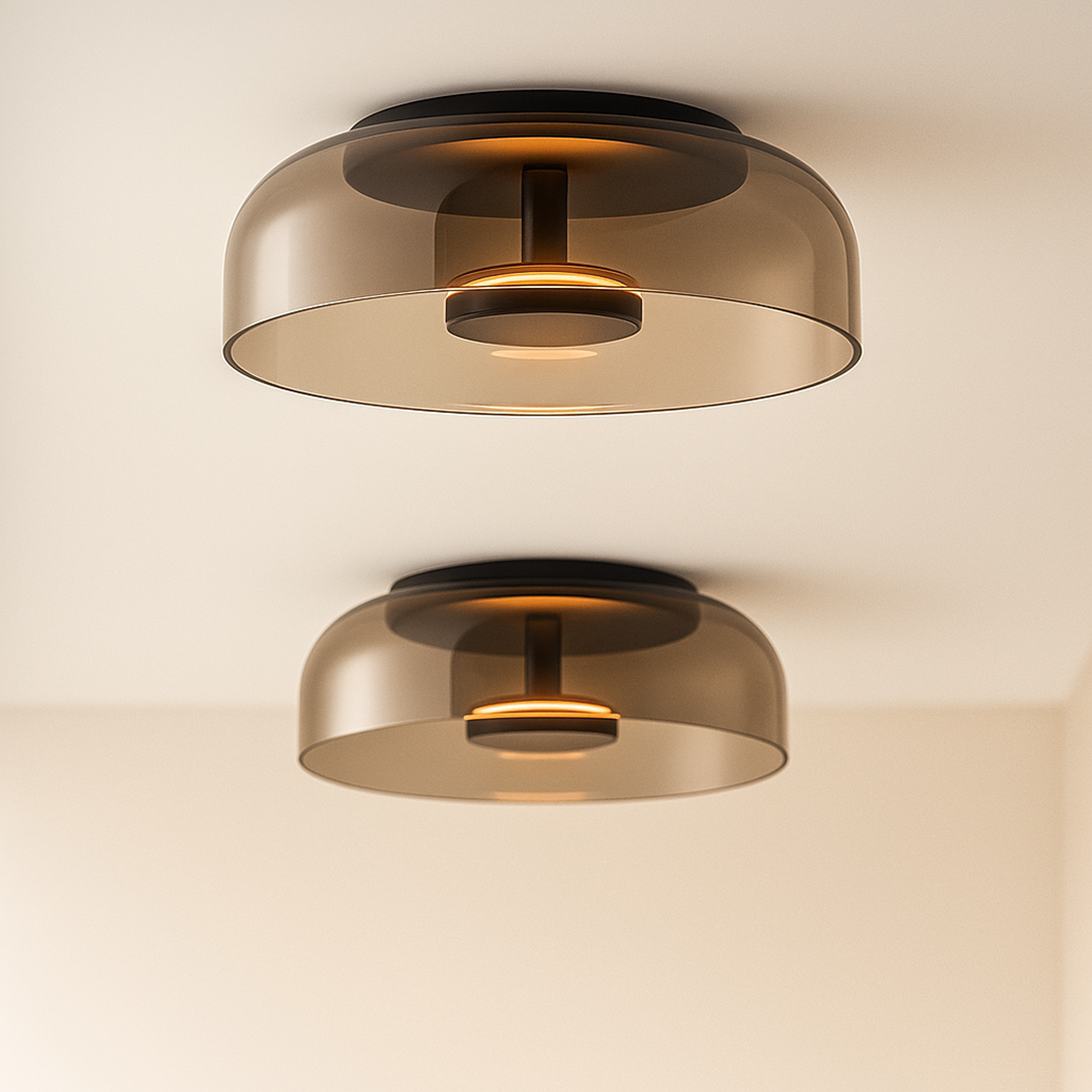 Plafonnier LED en verre