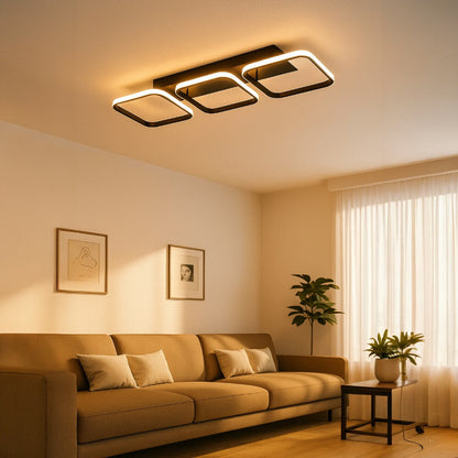 Plafonnier LED à trois abat-jour