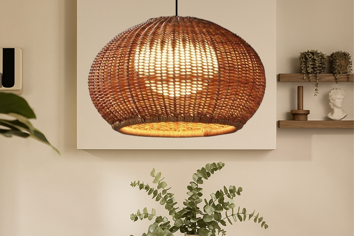 Lampa sufitowa pleciona