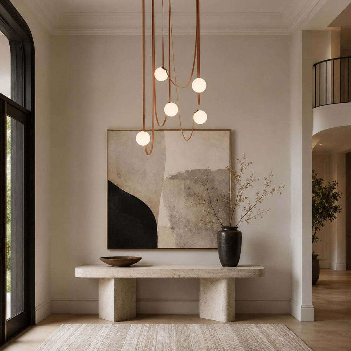 Lampa sufitowa z kulistymi kloszami
