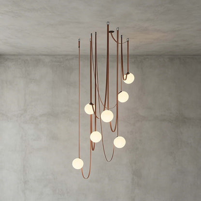 Lampa sufitowa z kulistymi kloszami