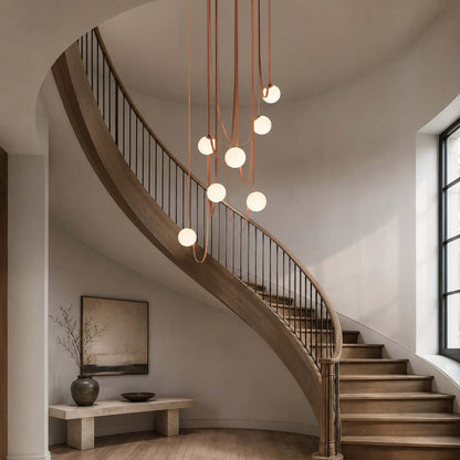 Lampa sufitowa z kulistymi kloszami
