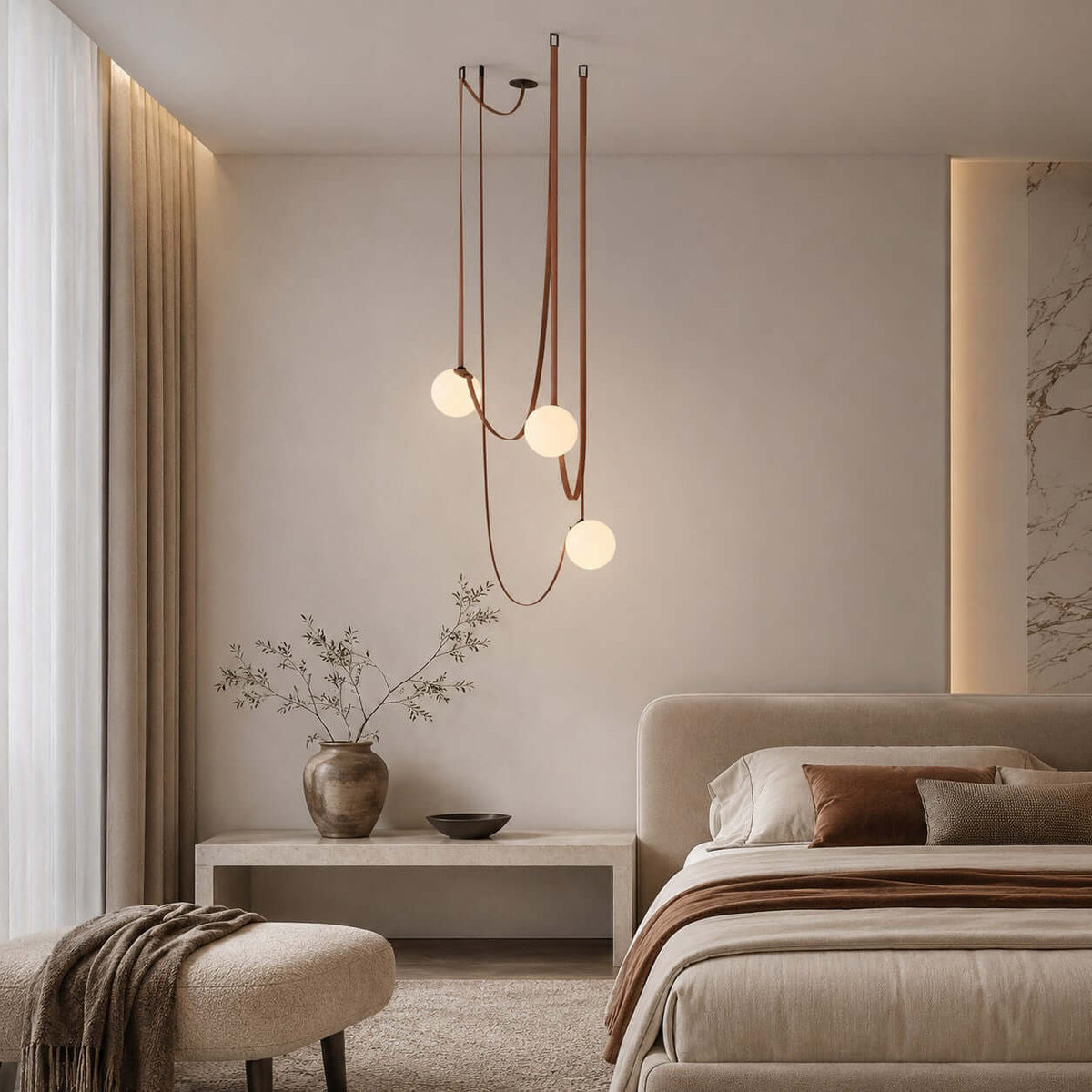 Lampa sufitowa z kulistymi kloszami