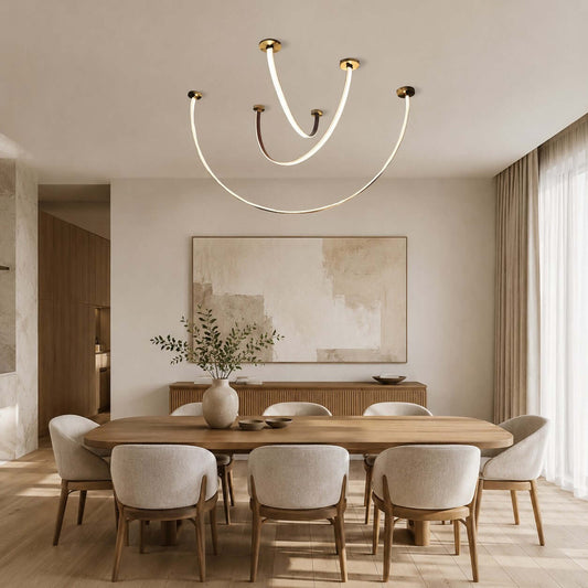 Plafonnier LED à bras incurvés