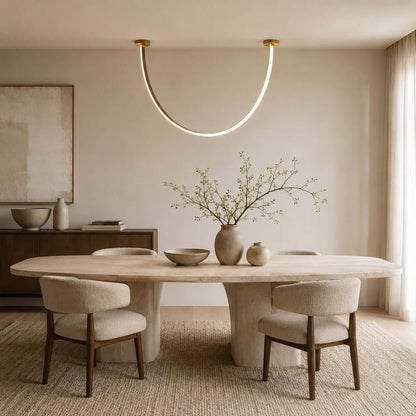 LED ceiling lamp with curved arms