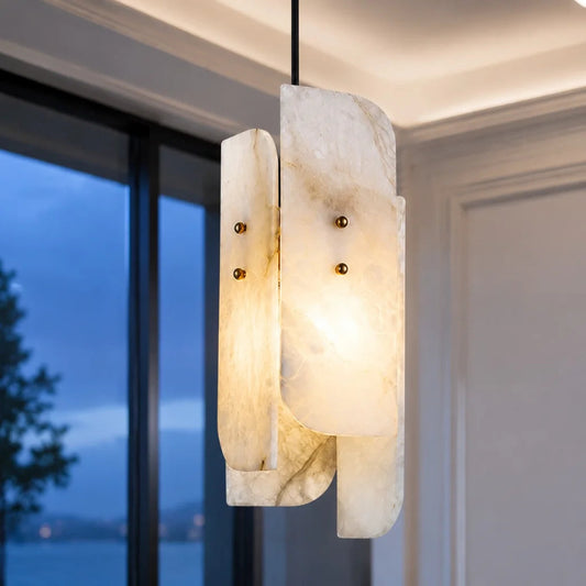 Lampa wisząca alabastrowa