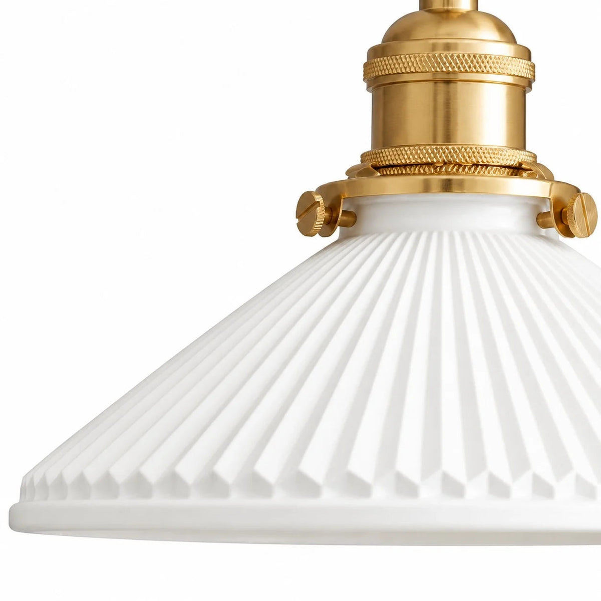 Pleated ceramic pendant lamp