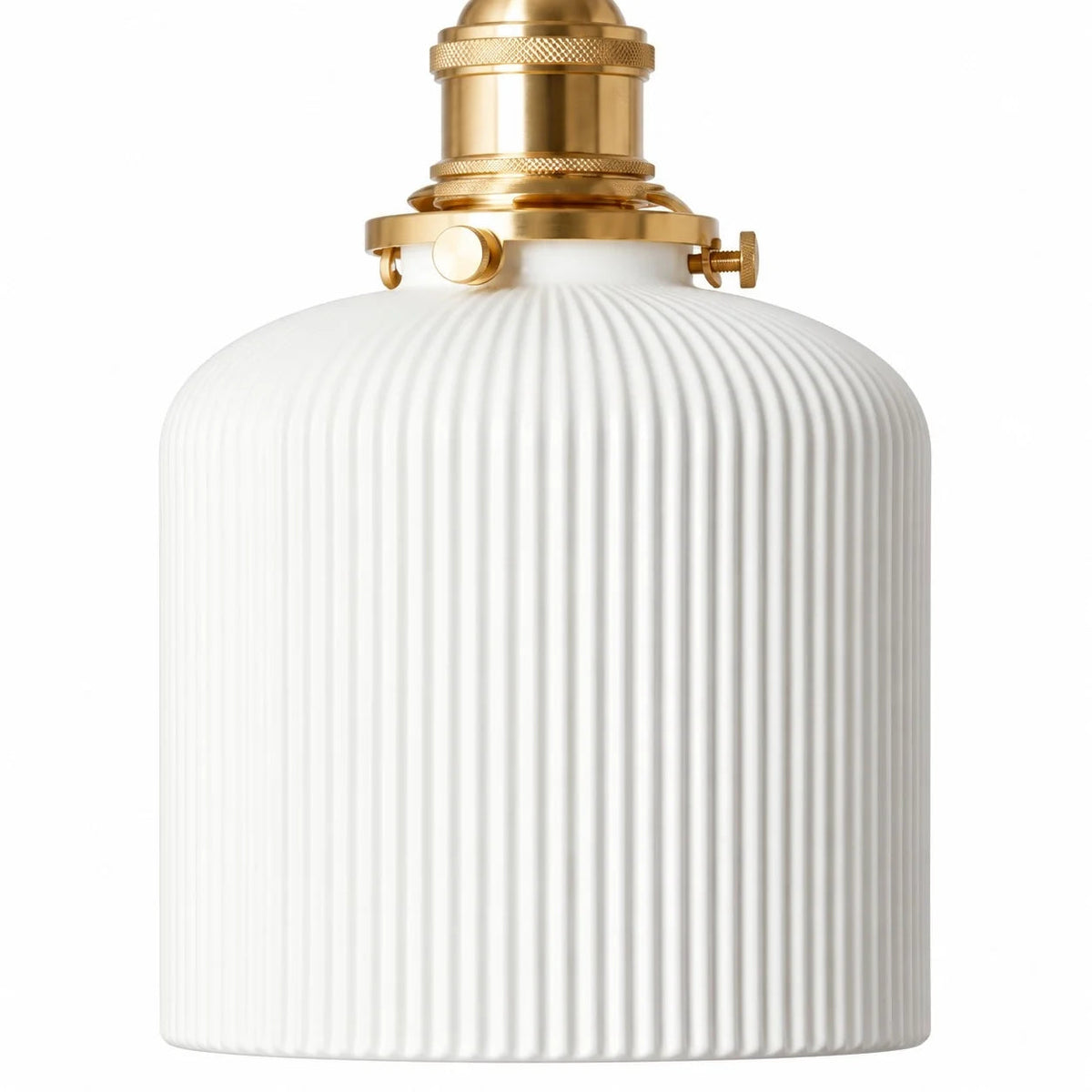 Pleated ceramic pendant lamp