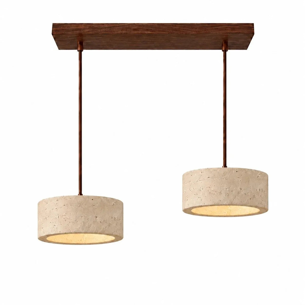 Lampa wisząca cylindryczna trawertyn