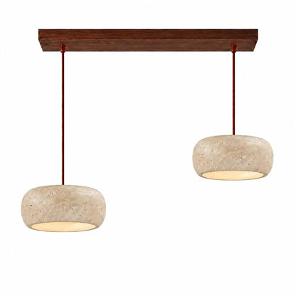 Lampa wisząca cylindryczna trawertyn