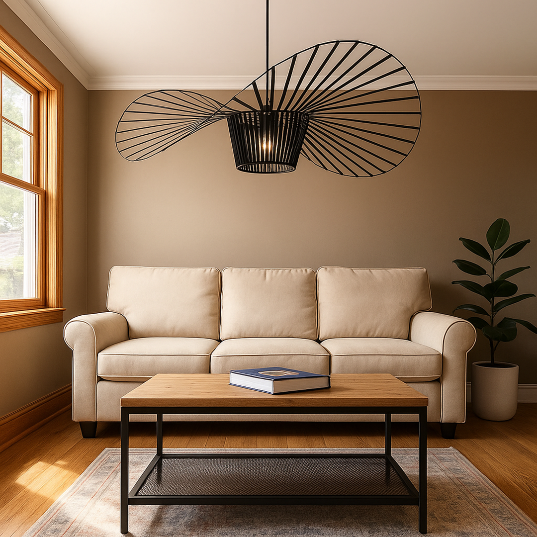 Lampe suspendue en fil métallique