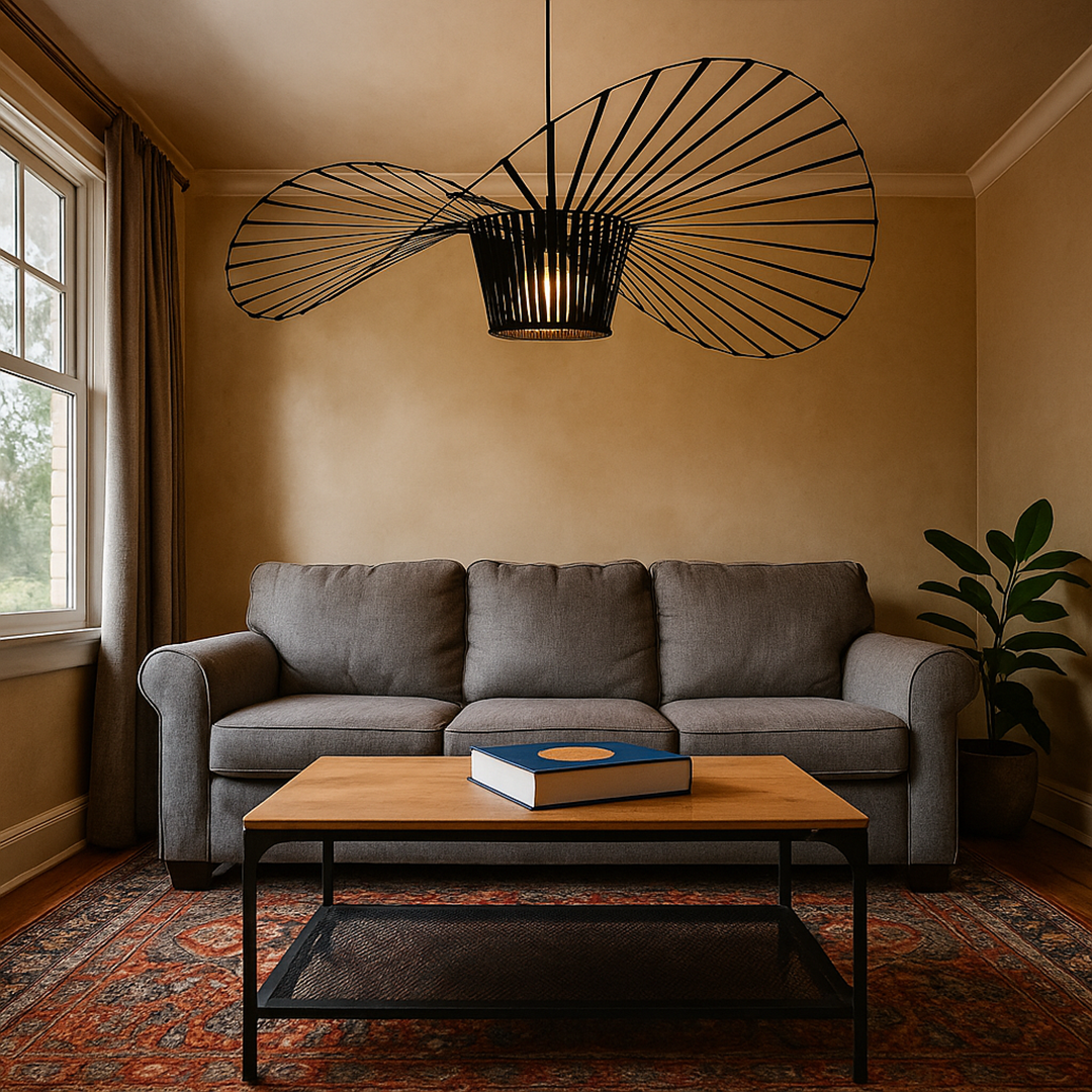Lampe suspendue en fil métallique