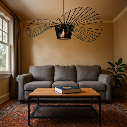 Lampe suspendue en fil métallique