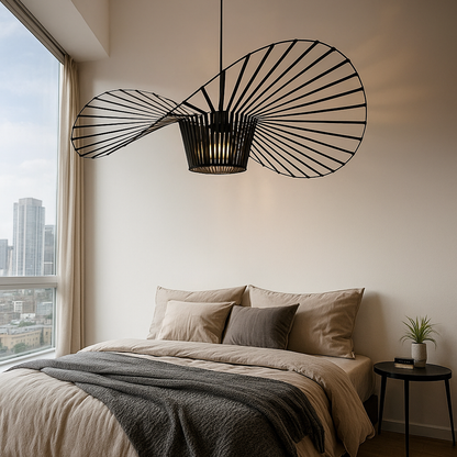 Lampe suspendue en fil métallique