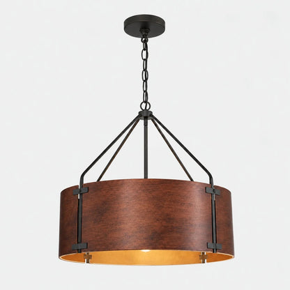 Lampa wisząca klosz bęben