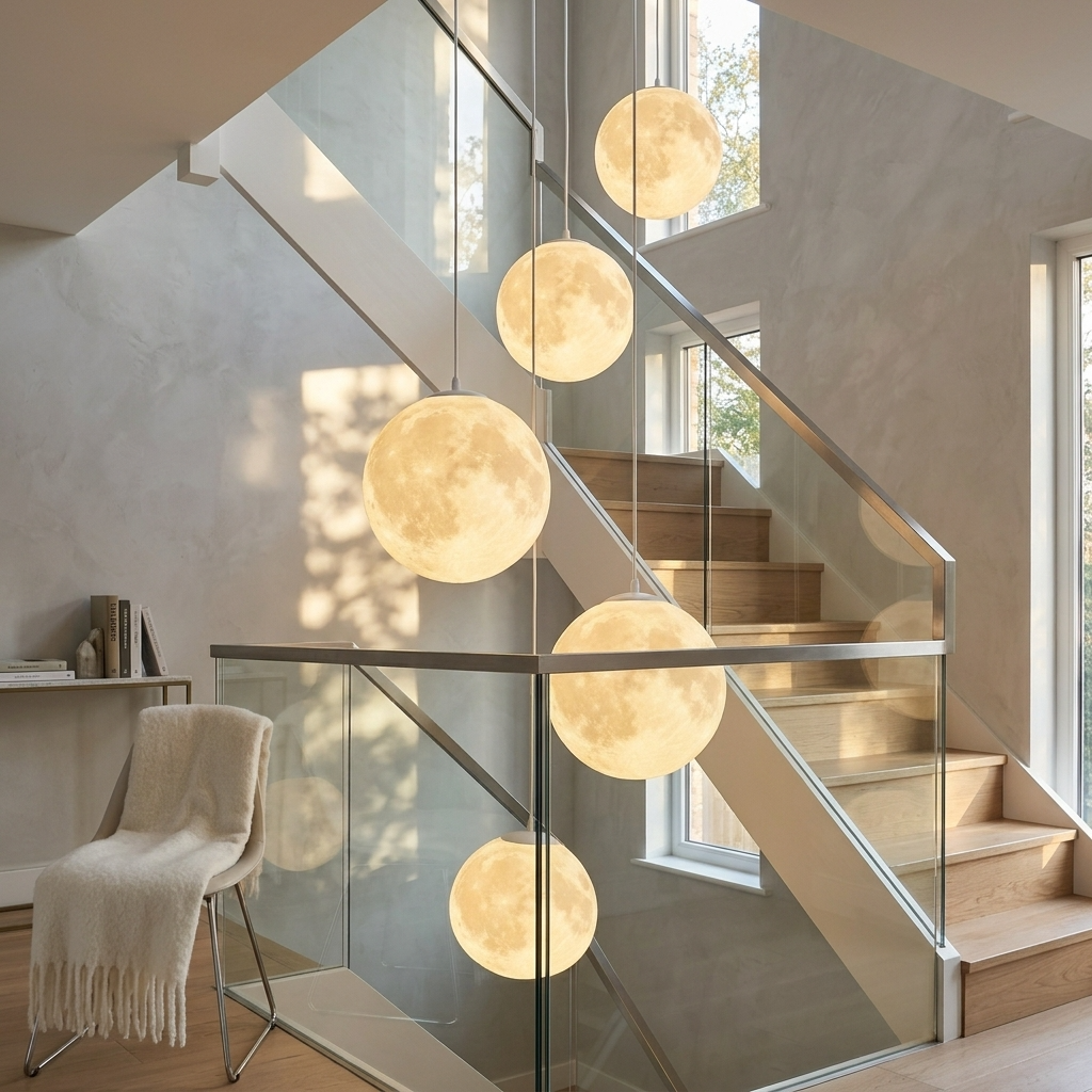 Lampe suspendue lune
