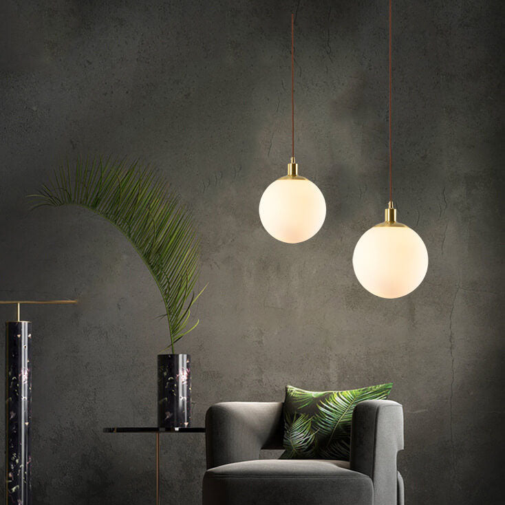 Lampa wisząca kula szklana