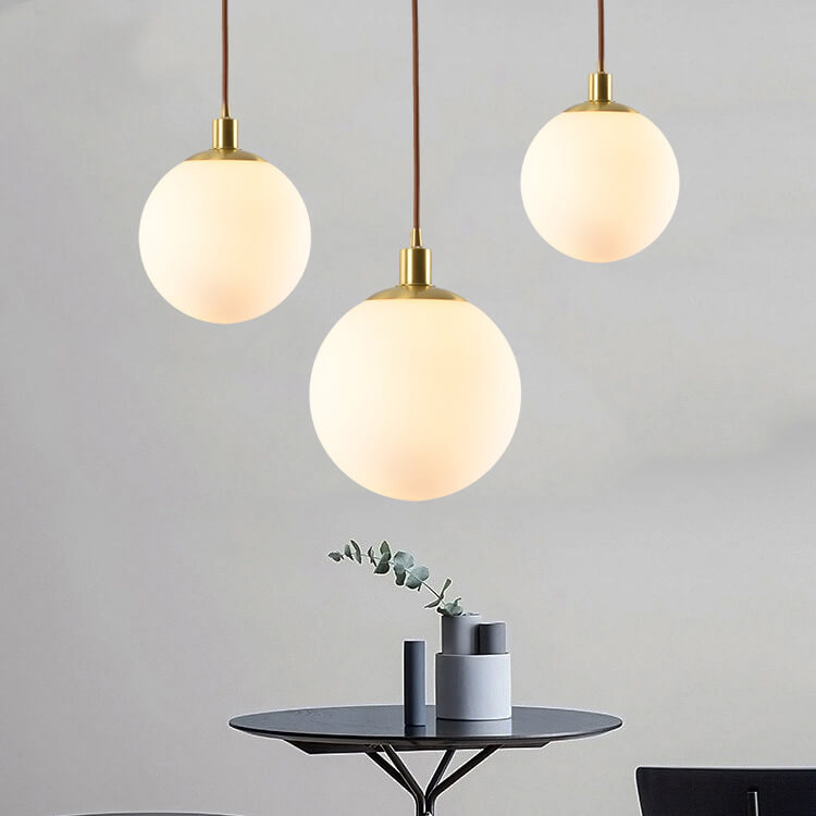 Lampa wisząca kula szklana