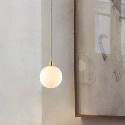 Lampa wisząca kula szklana