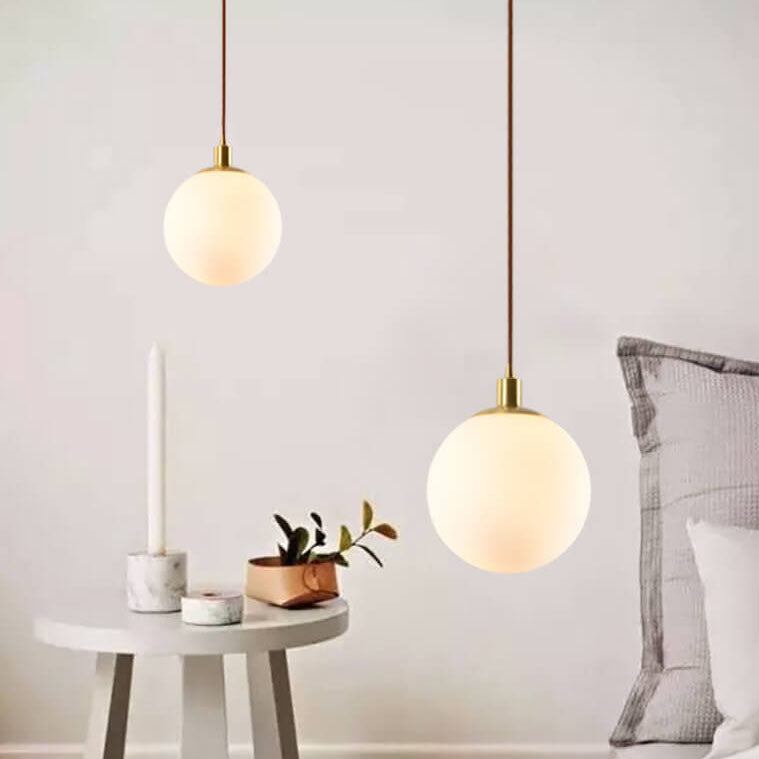 Lampa wisząca kula szklana