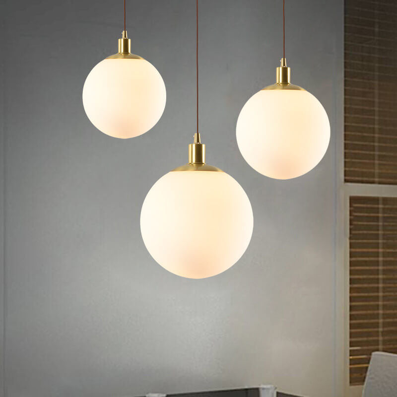 Lampa wisząca kula szklana