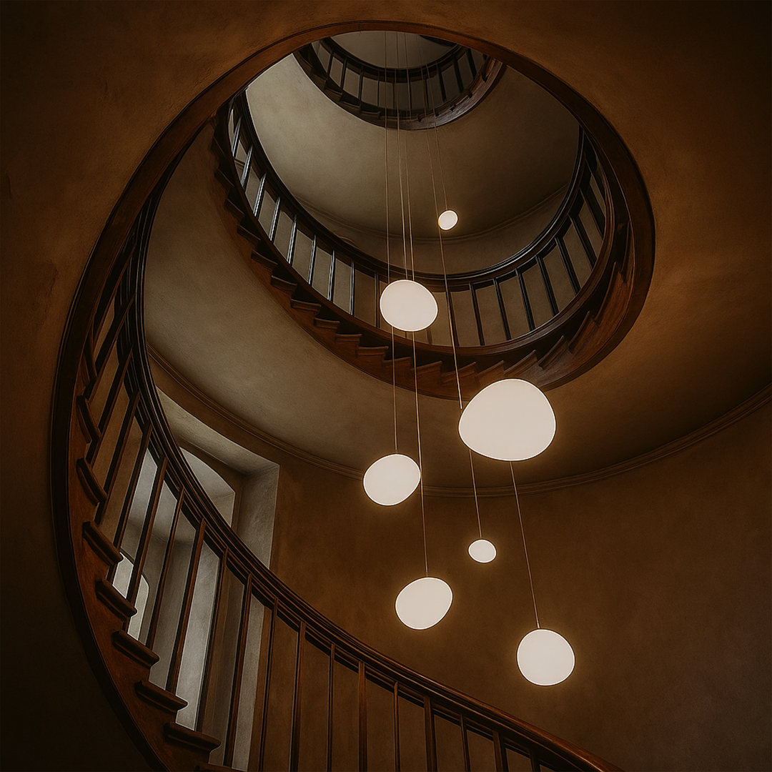 Hanging globe lamp
