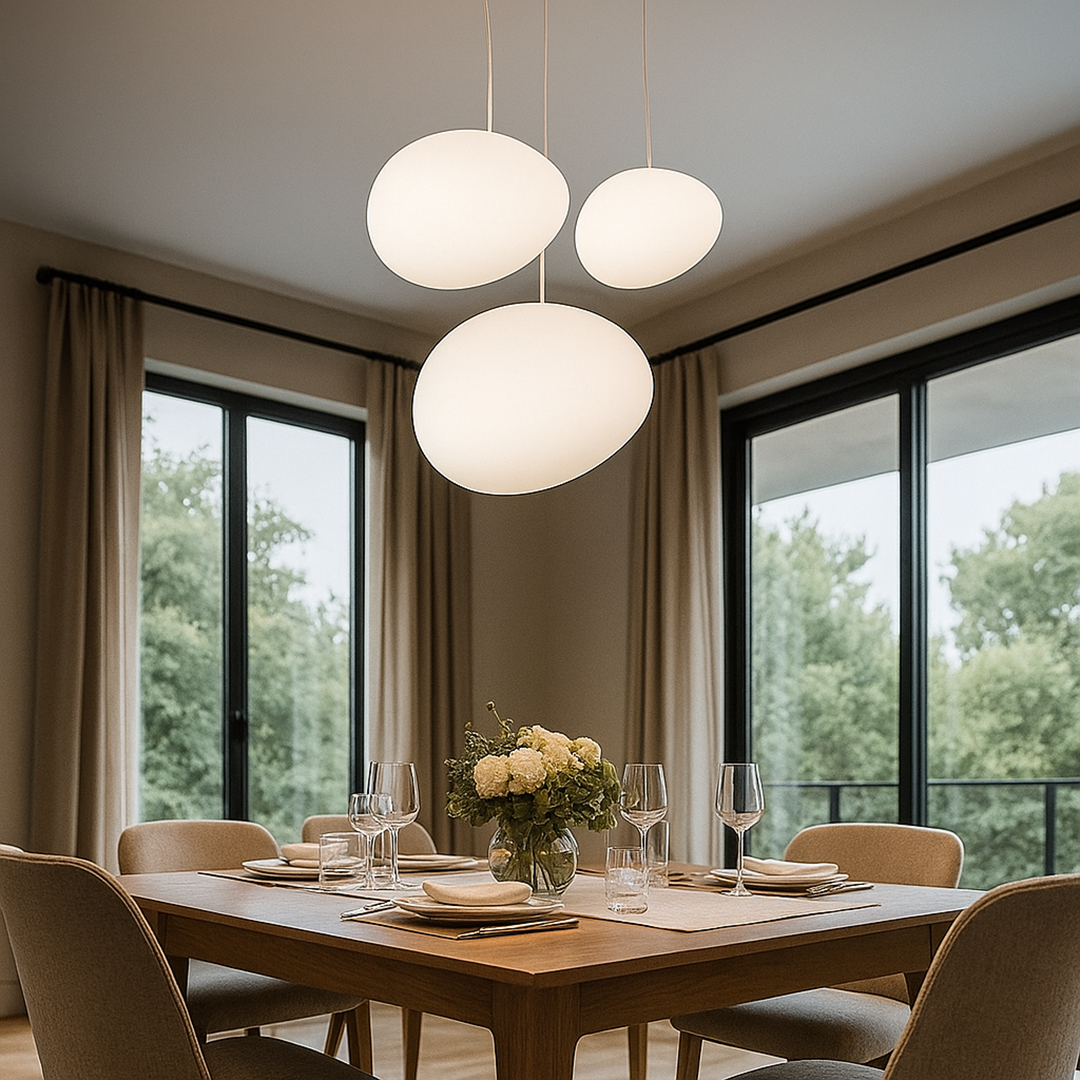 Hanging globe lamp