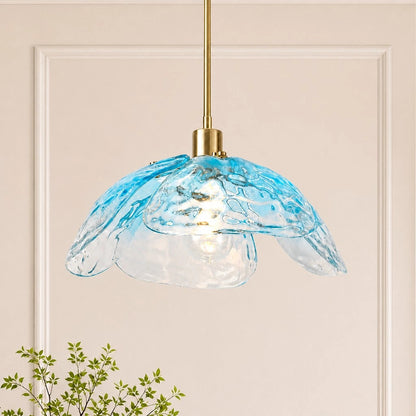 Lampe suspendue avec abat-jour en forme de fleur