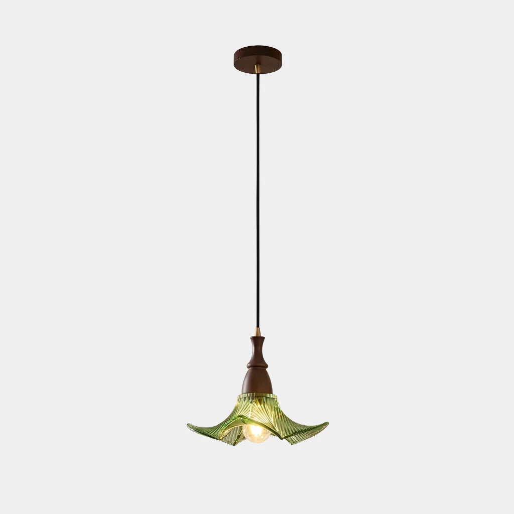 Lampa wisząca kwiatowy klosz