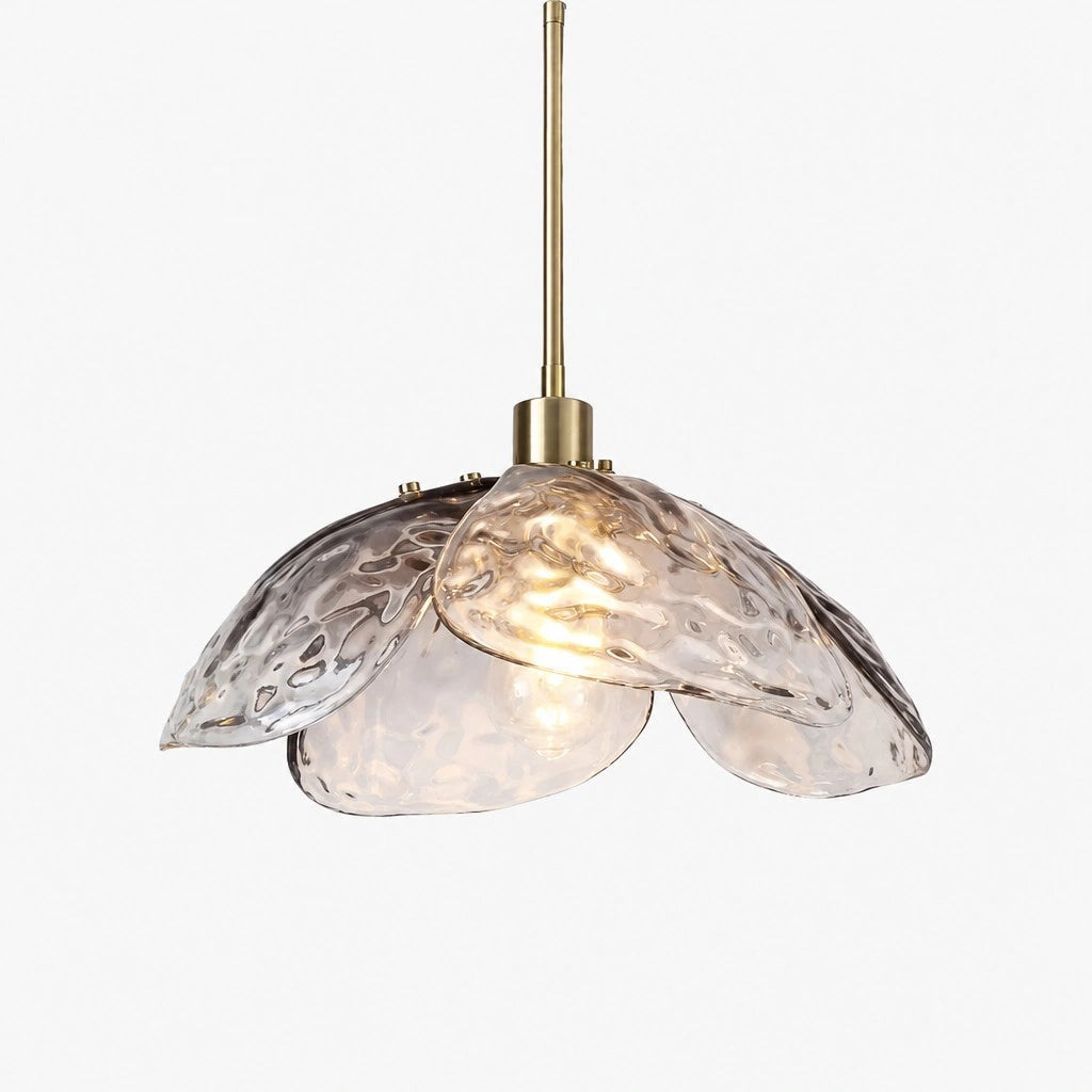 Lampe suspendue avec abat-jour en forme de fleur