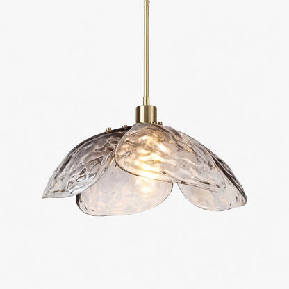 Lampe suspendue avec abat-jour en forme de fleur