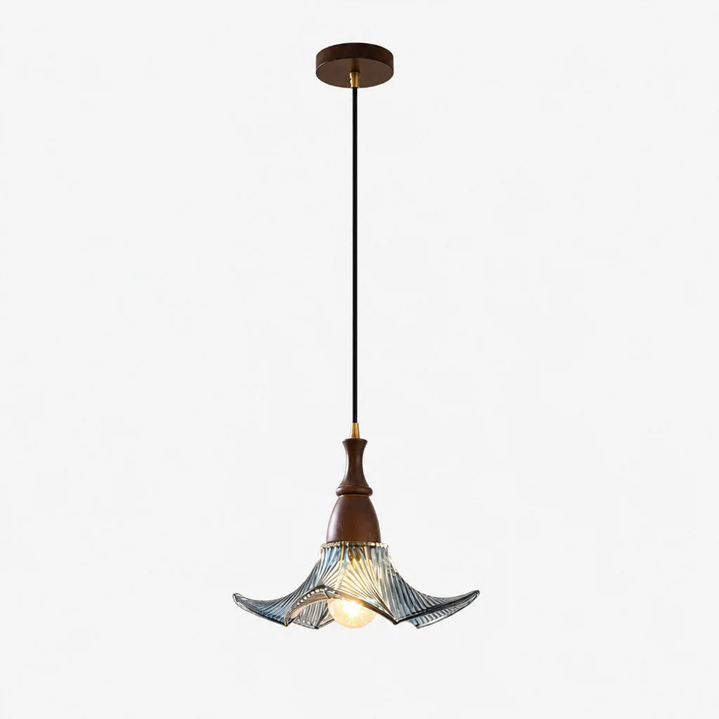 Lampa wisząca kwiatowy klosz