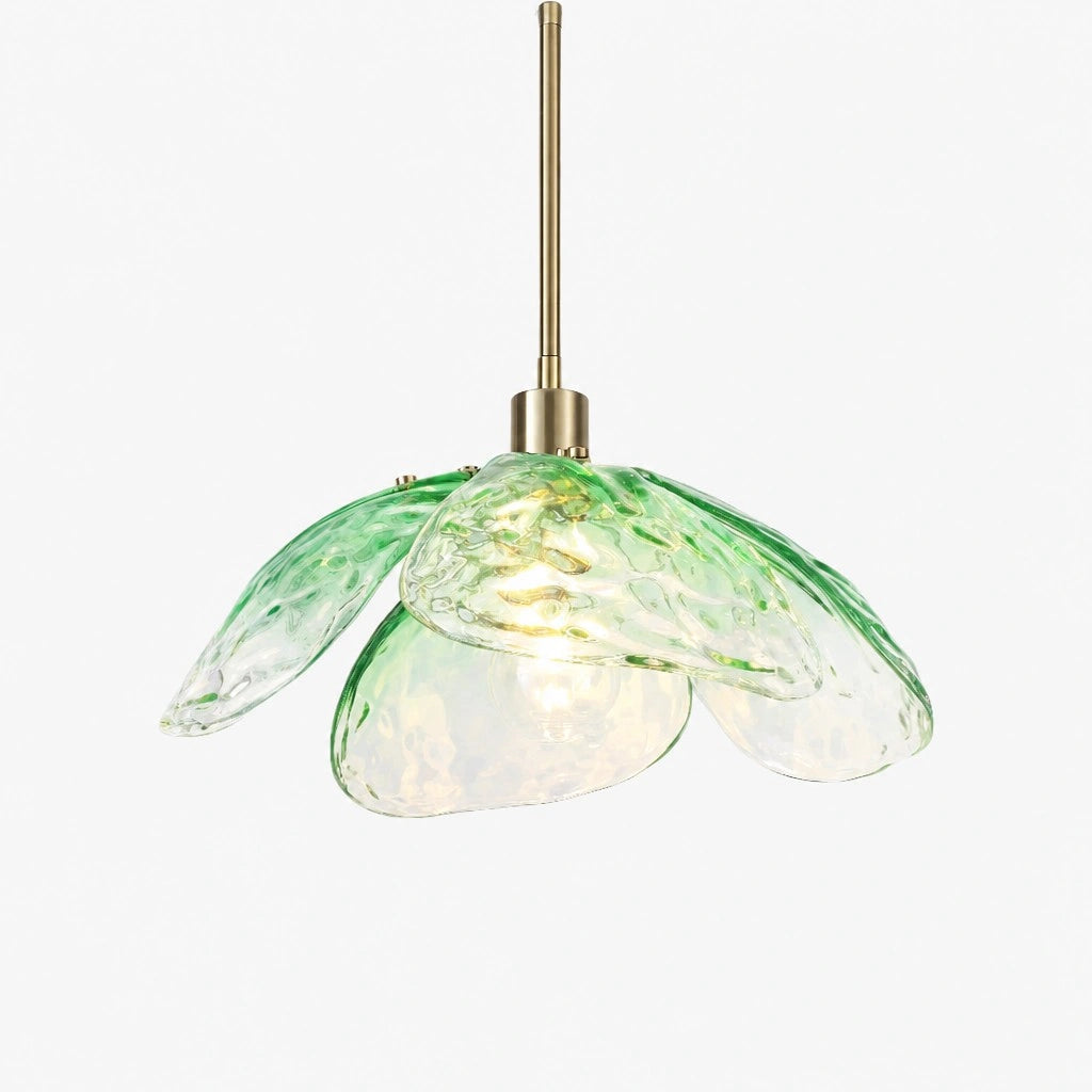 Lampe suspendue avec abat-jour en forme de fleur