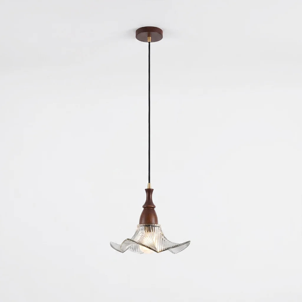 Lampa wisząca kwiatowy klosz