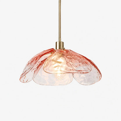 Lampe suspendue avec abat-jour en forme de fleur