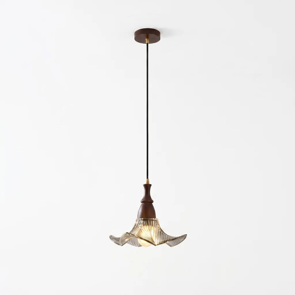 Lampa wisząca kwiatowy klosz